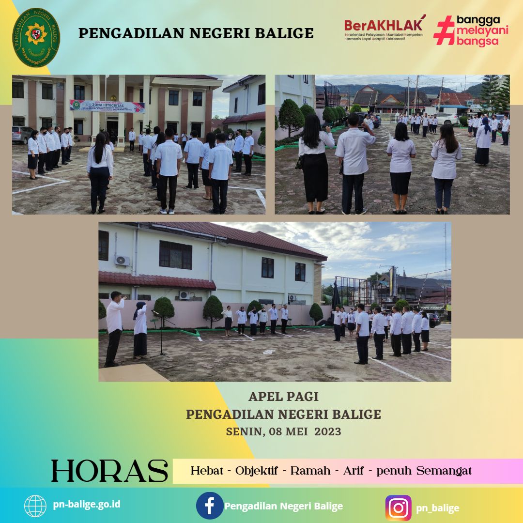Apel Pagi PN Balige Pada Hari Senin 08/05/2023